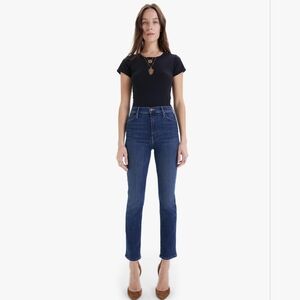 Mother The Swooner Rascal Ankle Jeans In Hot Springs Straight Leg Size 25 EUC